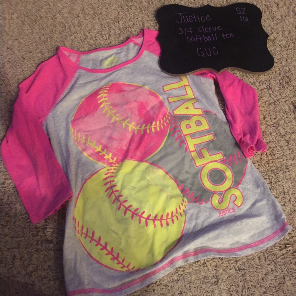 Justice softball tee